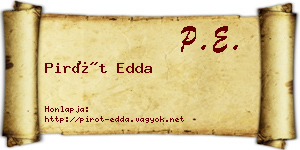 Pirót Edda névjegykártya
